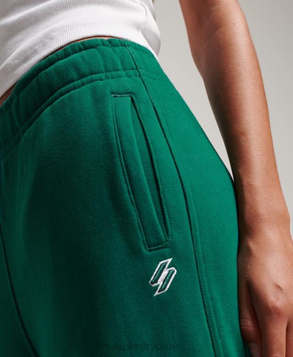 Superdry femmes pantalon de jogging boyfriend à imprimé script D64Z6685 vêtements vert