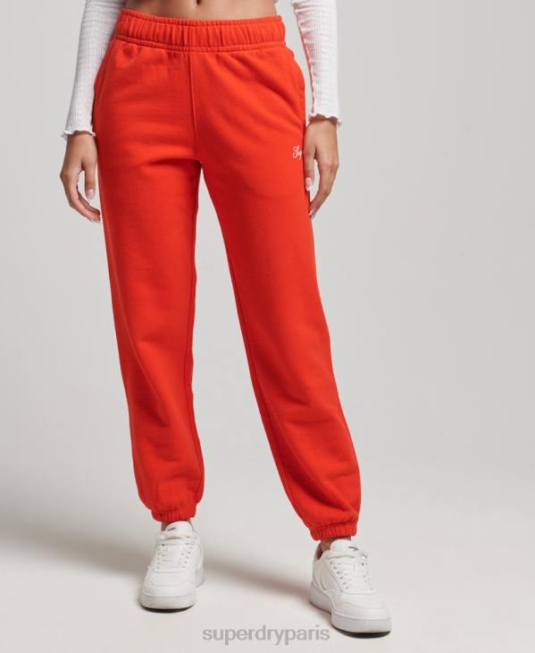 Superdry femmes pantalon de jogging brodé boyfriend héritage D64Z3920 vêtements rouge