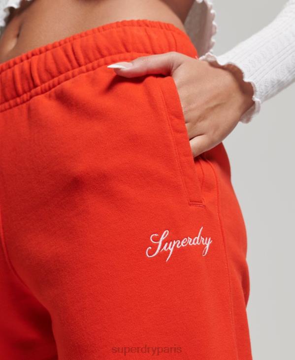 Superdry femmes pantalon de jogging brodé boyfriend héritage D64Z3920 vêtements rouge