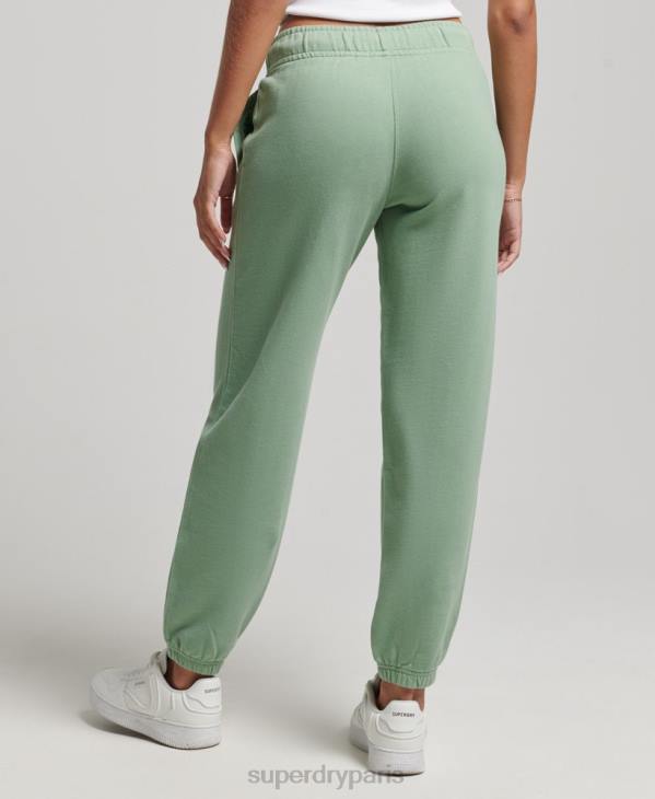 Superdry femmes pantalon de jogging brodé boyfriend héritage D64Z6594 vêtements vert