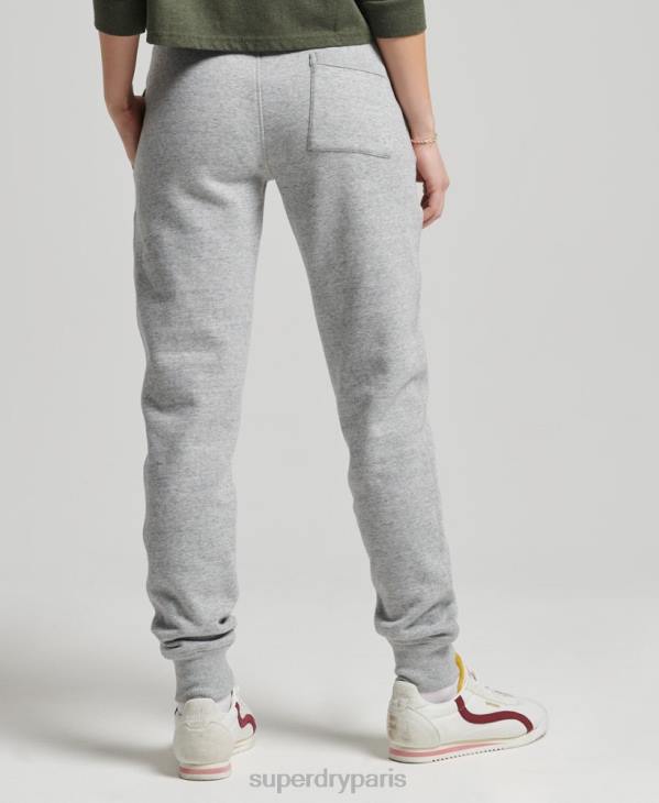 Superdry femmes pantalon de jogging collégial style script vintage D64Z6578 vêtements gris