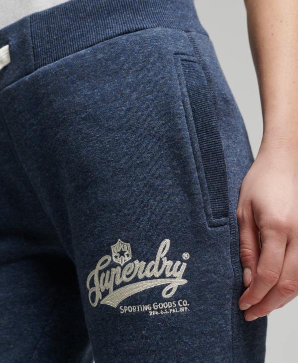 Superdry femmes pantalon de jogging collégial style script vintage D64Z6714 vêtements marine