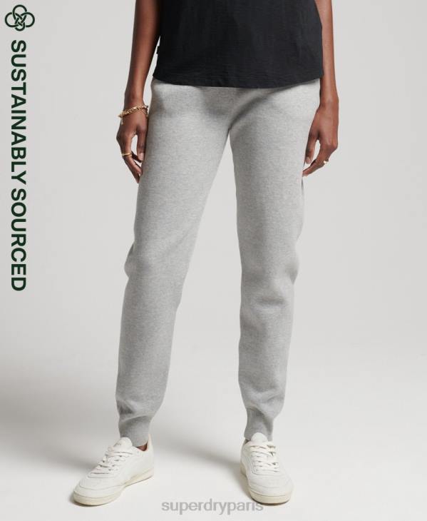 Superdry femmes pantalon de jogging essentiel en coton bio D64Z6663 vêtements gris clair