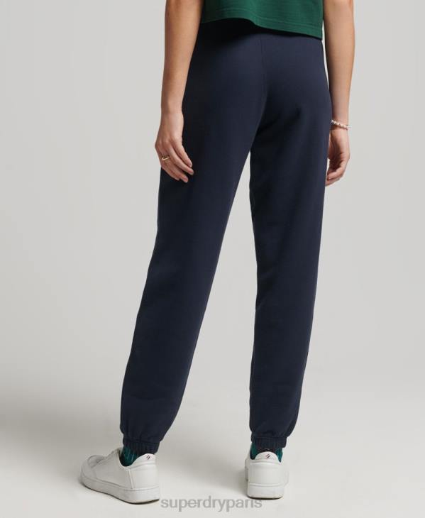 Superdry femmes pantalon de jogging à logo appliqué D64Z3937 vêtements marine