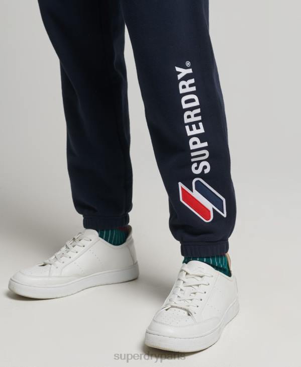 Superdry femmes pantalon de jogging à logo appliqué D64Z3937 vêtements marine