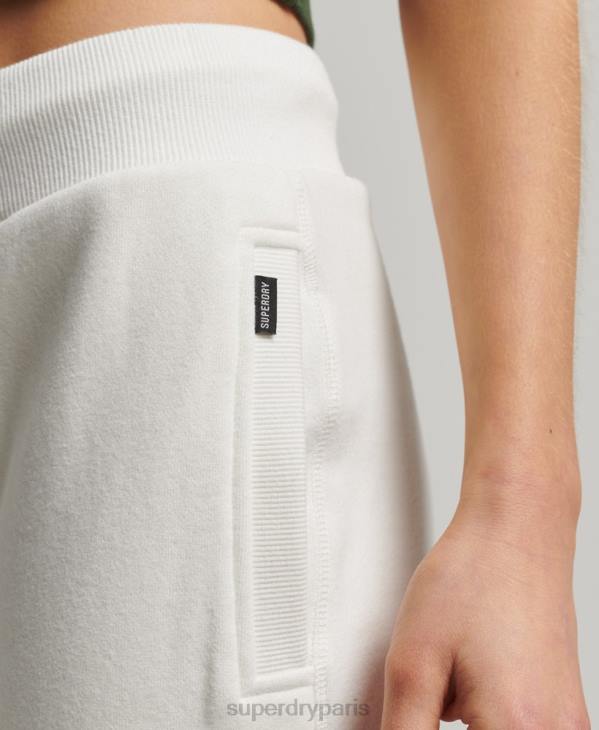 Superdry femmes pantalon de jogging à logo brodé D64Z2308 vêtements blanc