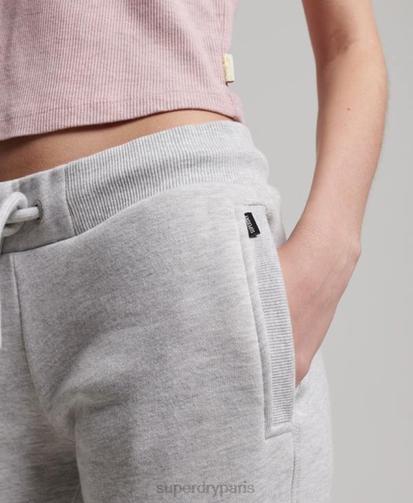 Superdry femmes pantalon de jogging à logo brodé D64Z3896 vêtements gris clair