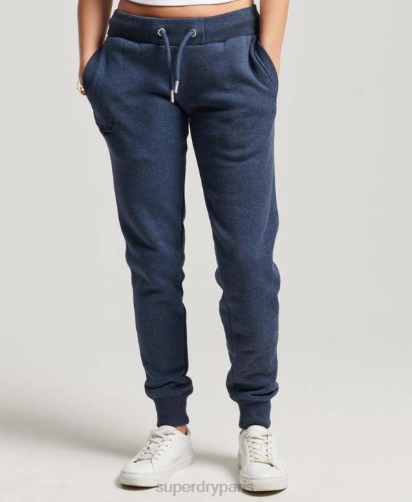 Superdry femmes pantalon de jogging à logo brodé D64Z3898 vêtements marine