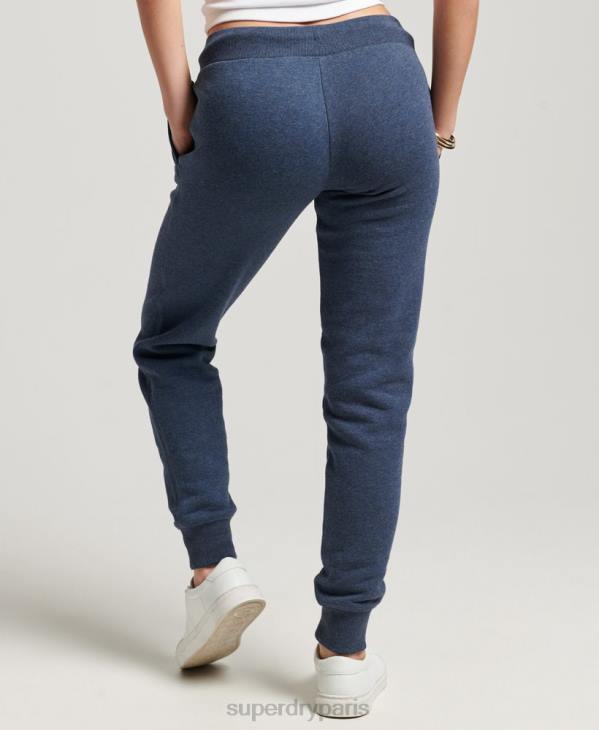 Superdry femmes pantalon de jogging à logo brodé D64Z3898 vêtements marine