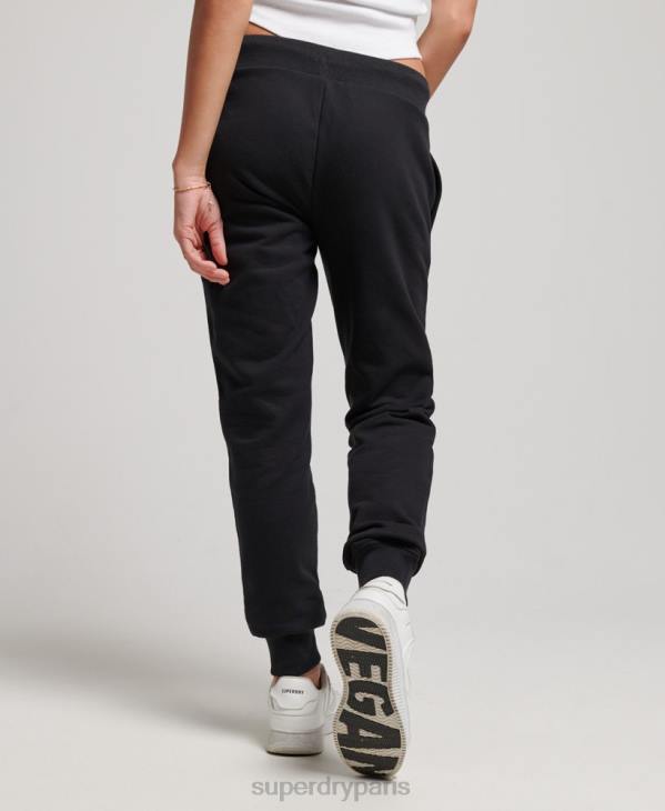 Superdry femmes pantalon de jogging à logo brodé D64Z3903 vêtements noir
