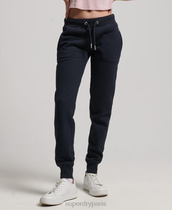 Superdry femmes pantalon de jogging à logo brodé D64Z3906 vêtements marine