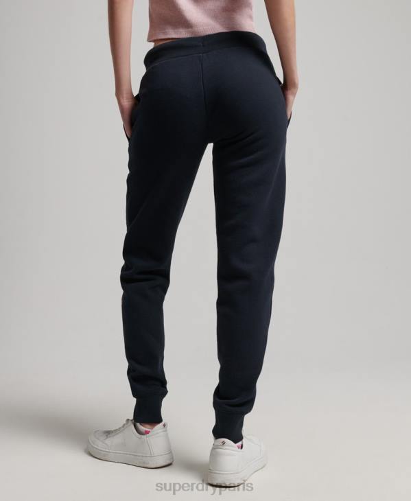 Superdry femmes pantalon de jogging à logo brodé D64Z3906 vêtements marine