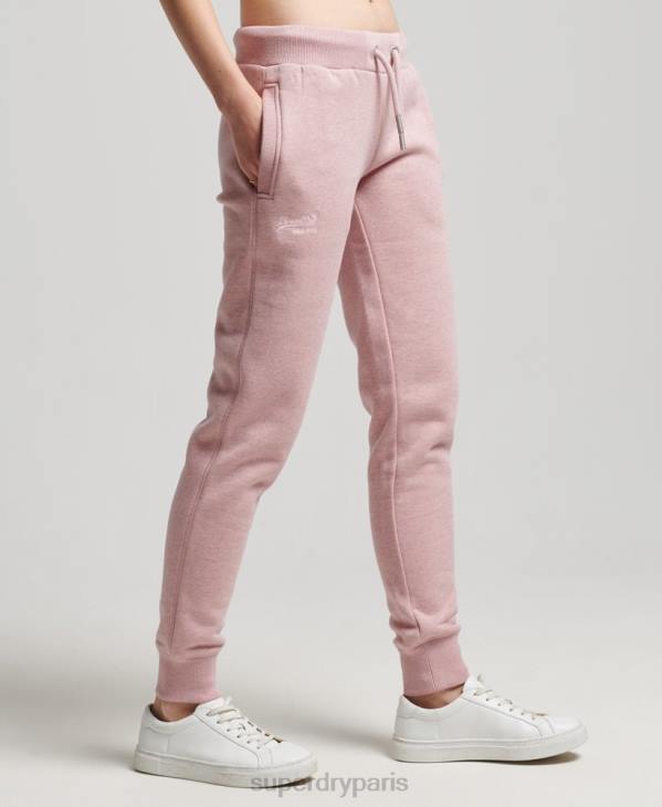 Superdry femmes pantalon de jogging à logo brodé D64Z3911 vêtements rose