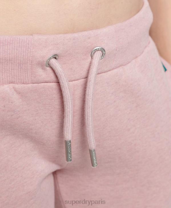Superdry femmes pantalon de jogging à logo brodé D64Z3911 vêtements rose