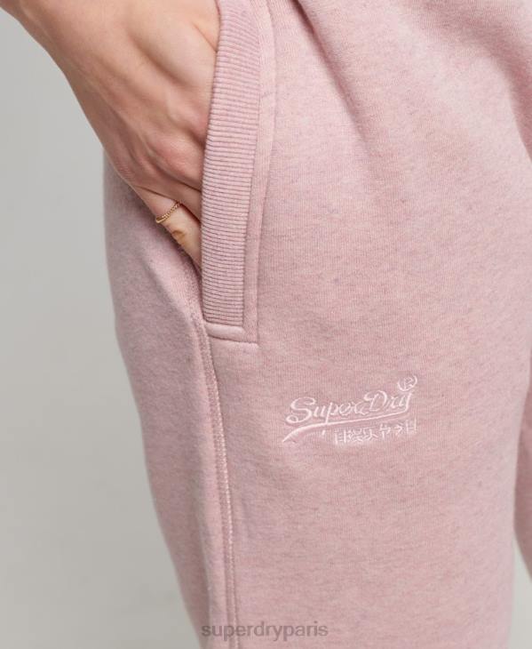 Superdry femmes pantalon de jogging à logo brodé D64Z3911 vêtements rose