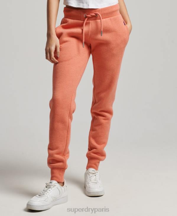 Superdry femmes pantalon de jogging à logo brodé D64Z3913 vêtements corail