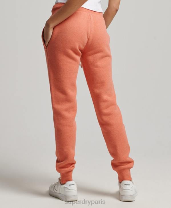Superdry femmes pantalon de jogging à logo brodé D64Z3913 vêtements corail