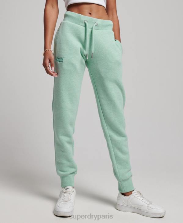 Superdry femmes pantalon de jogging à logo brodé D64Z3925 vêtements vert