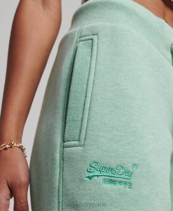 Superdry femmes pantalon de jogging à logo brodé D64Z3925 vêtements vert
