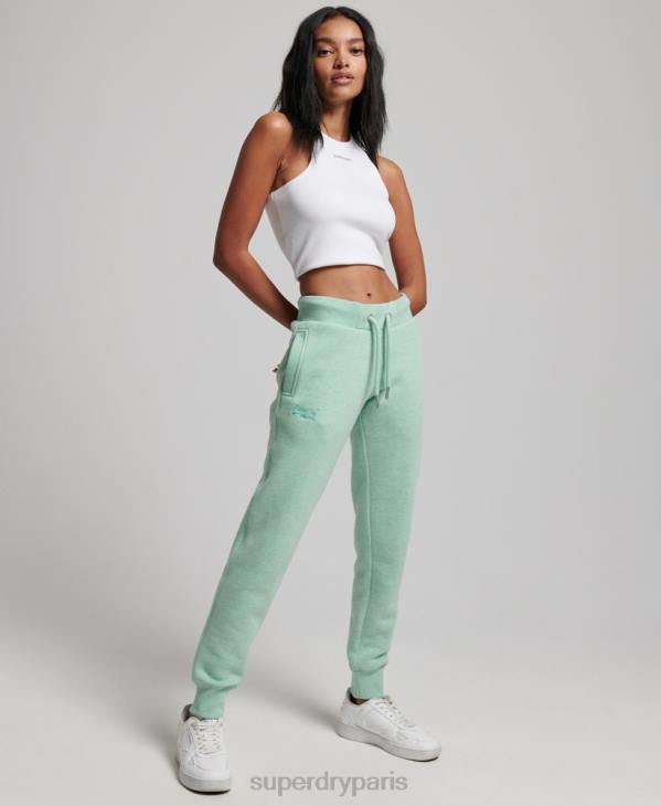 Superdry femmes pantalon de jogging à logo brodé D64Z3925 vêtements vert