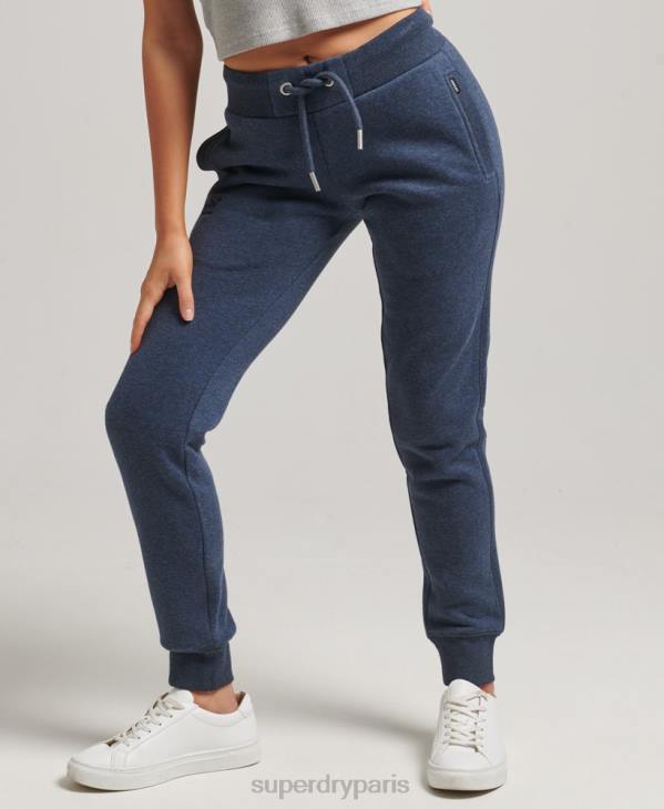 Superdry femmes pantalon de jogging à logo essentiel en coton biologique D64Z3912 vêtements marine