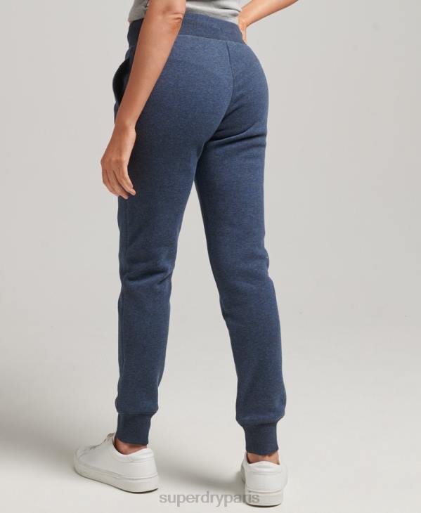 Superdry femmes pantalon de jogging à logo essentiel en coton biologique D64Z3912 vêtements marine