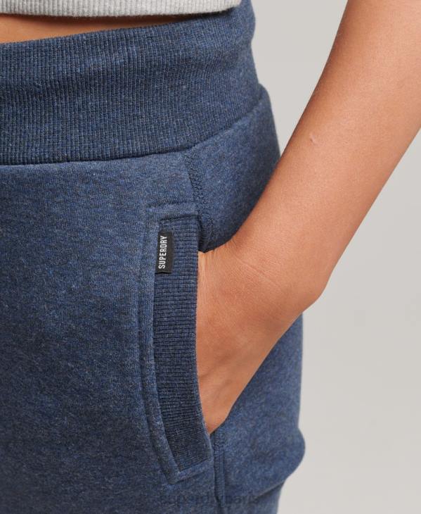 Superdry femmes pantalon de jogging à logo essentiel en coton biologique D64Z3912 vêtements marine