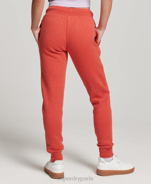 Superdry femmes pantalon de jogging à logo essentiel en coton biologique D64Z6537 vêtements orange