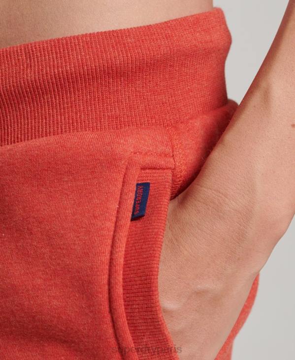 Superdry femmes pantalon de jogging à logo essentiel en coton biologique D64Z6537 vêtements orange