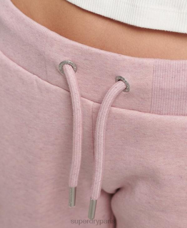 Superdry femmes pantalon de jogging à logo essentiel en coton biologique D64Z6597 vêtements rose