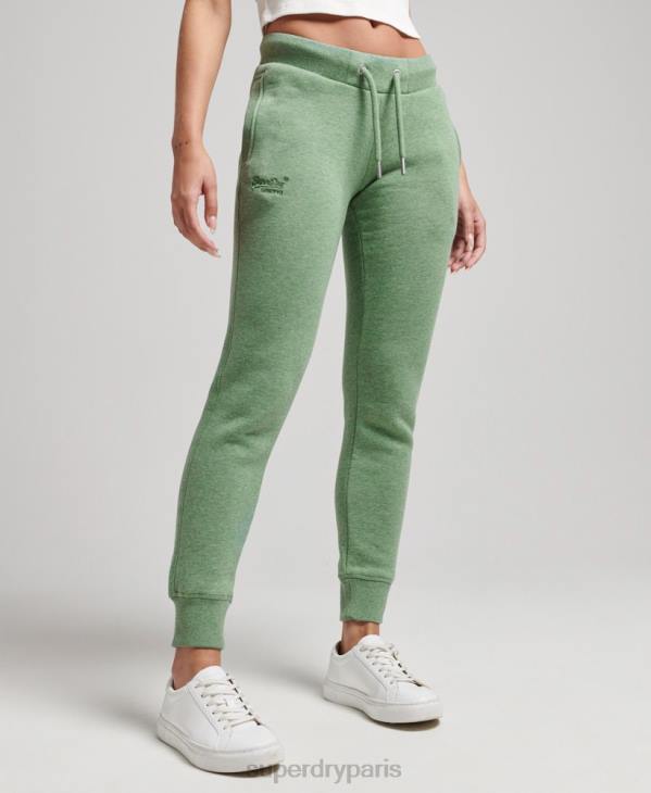 Superdry femmes pantalon de jogging à logo essentiel en coton biologique D64Z6704 vêtements vert