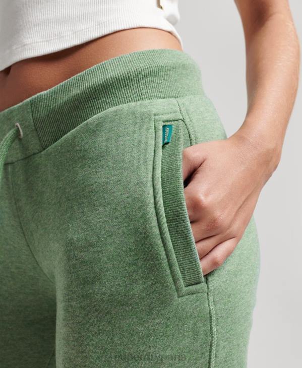 Superdry femmes pantalon de jogging à logo essentiel en coton biologique D64Z6704 vêtements vert