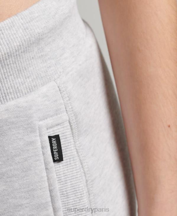 Superdry femmes pantalon de jogging logo vintage brodé en coton bio D64Z3915 vêtements gris clair
