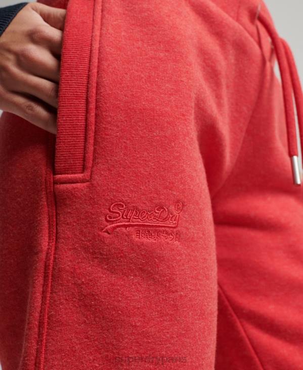 Superdry femmes pantalon de jogging logo vintage brodé en coton bio D64Z6579 vêtements rouge