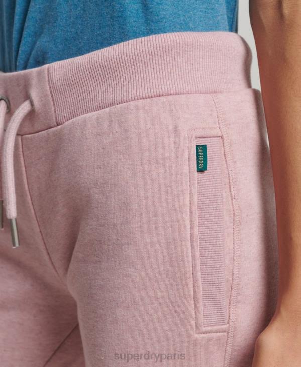 Superdry femmes pantalon de jogging logo vintage brodé en coton bio D64Z6581 vêtements rose