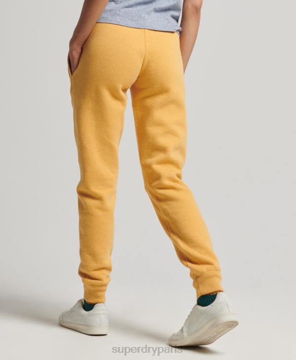 Superdry femmes pantalon de jogging logo vintage brodé en coton bio D64Z6582 vêtements jaune