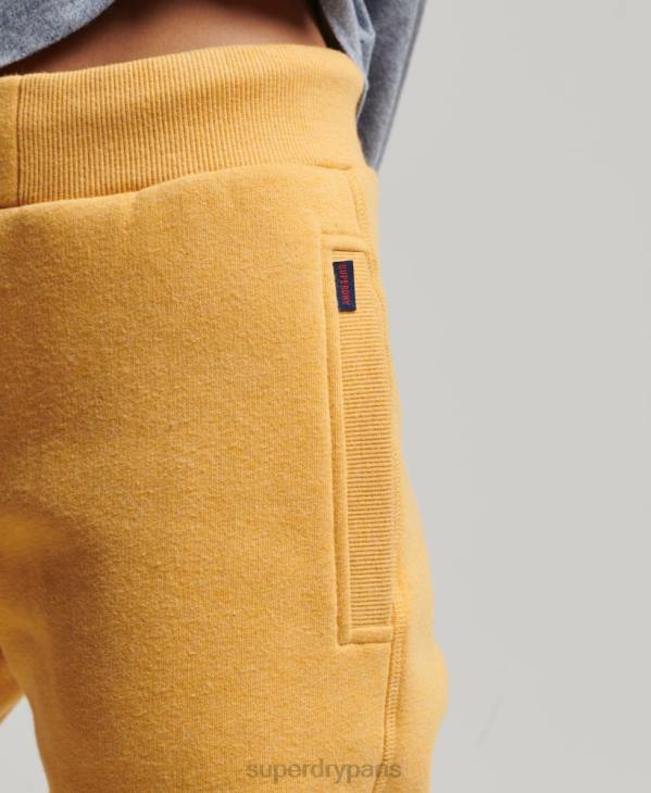 Superdry femmes pantalon de jogging logo vintage brodé en coton bio D64Z6582 vêtements jaune