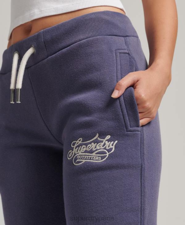Superdry femmes pantalon de jogging pride & craft D64Z3907 vêtements bleu foncé
