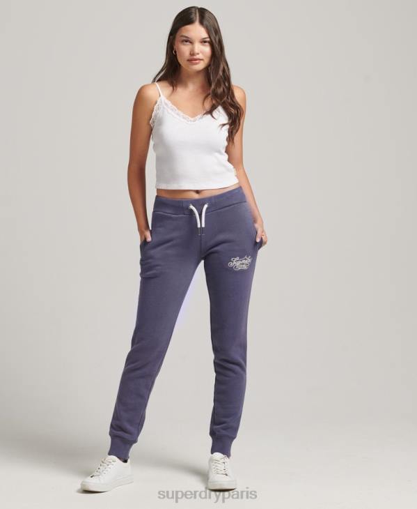 Superdry femmes pantalon de jogging pride & craft D64Z3907 vêtements bleu foncé