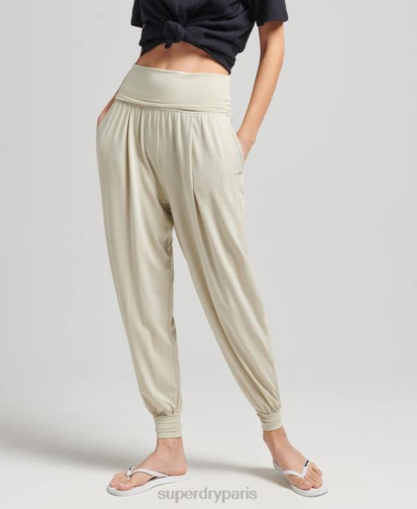Superdry femmes pantalon de jogging studio hareem D64Z3946 vêtements beige