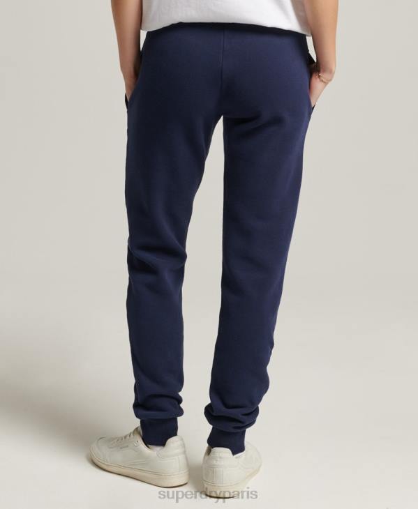 Superdry femmes pantalon de jogging universitaire à logo vintage D64Z6655 vêtements marine