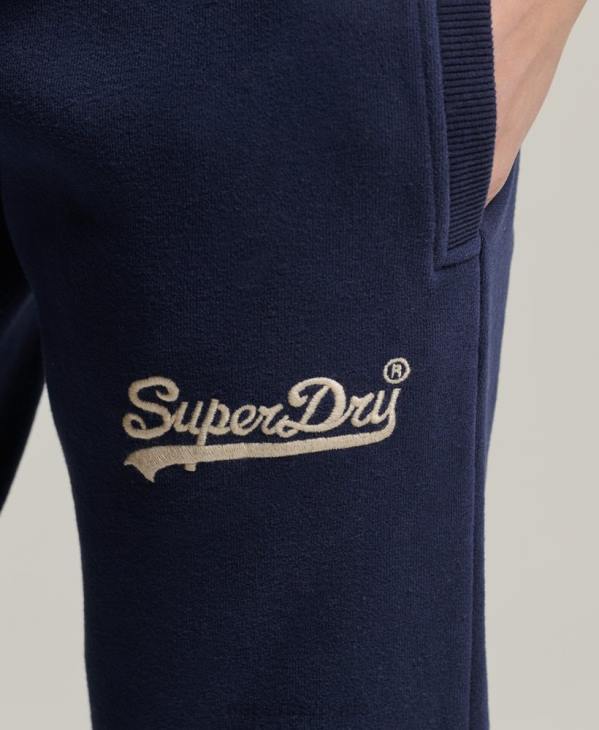 Superdry femmes pantalon de jogging universitaire à logo vintage D64Z6655 vêtements marine