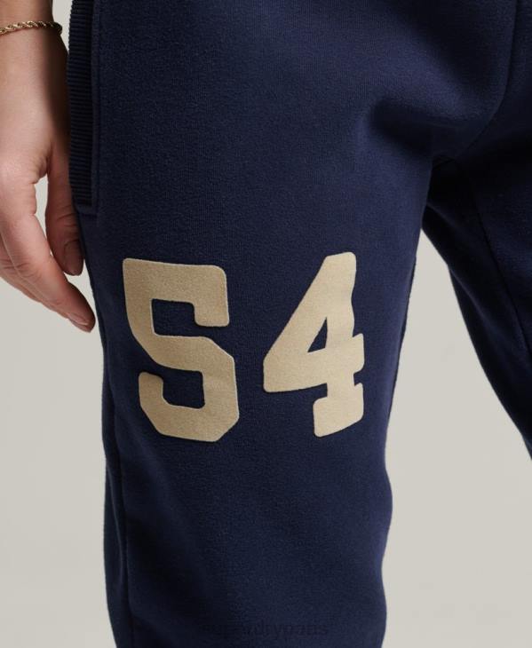 Superdry femmes pantalon de jogging universitaire à logo vintage D64Z6655 vêtements marine