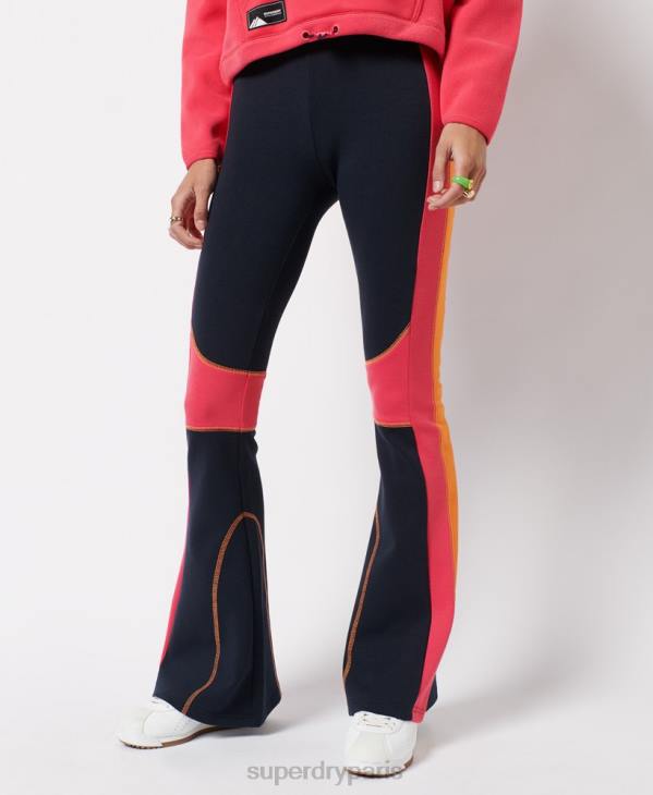 Superdry femmes pantalon de jogging évasé de montagne D64Z3948 vêtements marine