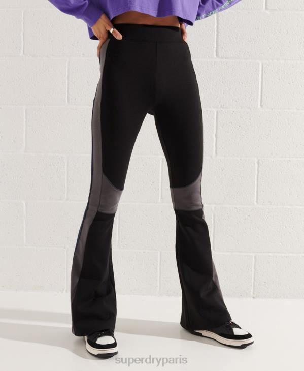 Superdry femmes pantalon de jogging évasé de montagne D64Z3949 vêtements noir