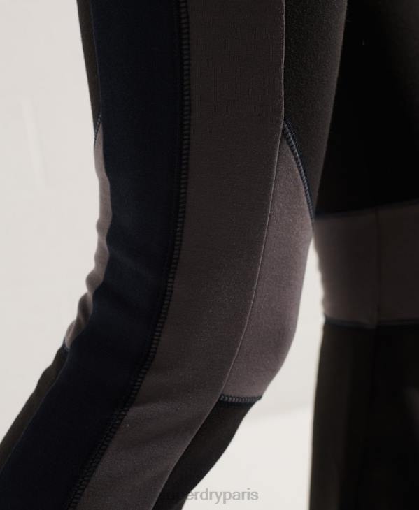 Superdry femmes pantalon de jogging évasé de montagne D64Z3949 vêtements noir
