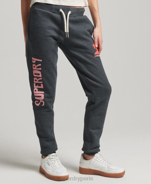 Superdry femmes pantalon de jogging vintage à découpes cali D64Z2254 vêtements rouge