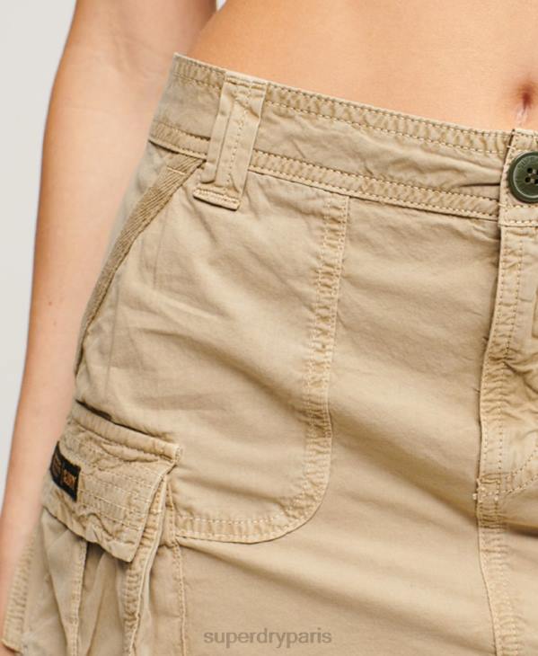 Superdry femmes jupe parachute utilitaire D64Z4113 vêtements brun