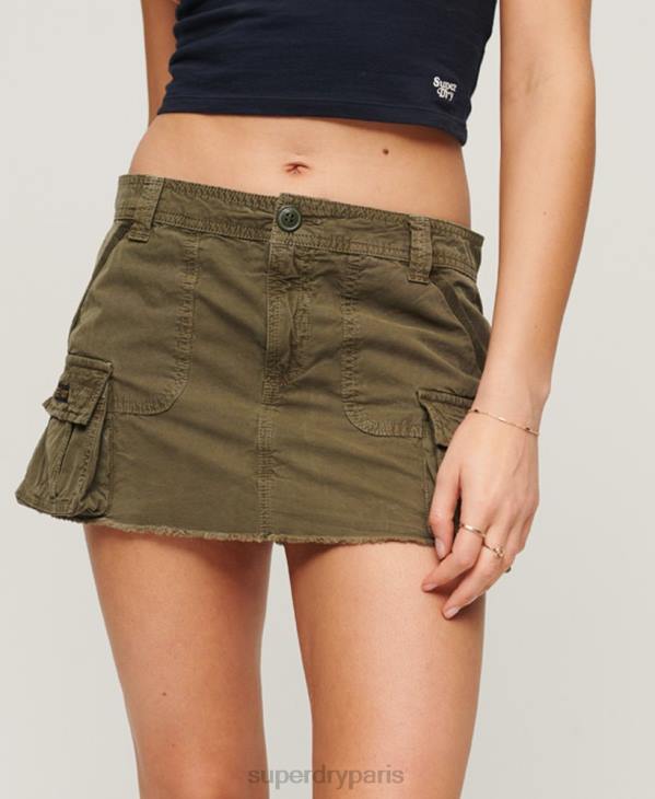 Superdry femmes jupe parachute utilitaire D64Z4118 vêtements vert