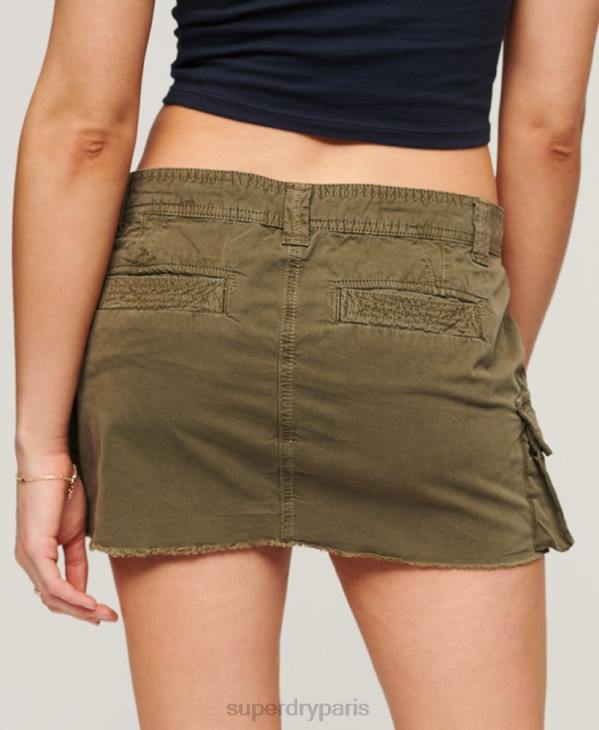 Superdry femmes jupe parachute utilitaire D64Z4118 vêtements vert
